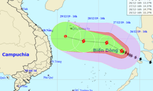 Bão số 8 tăng cấp, hướng vào vùng biển miền Trung
